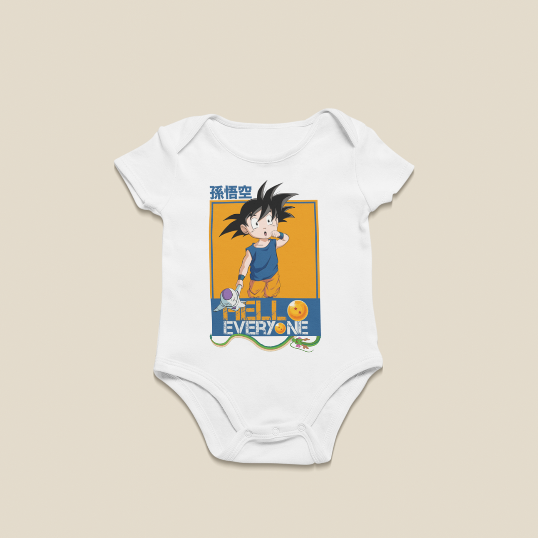 Body bébé Dragon Ball Goku Hello Everyone