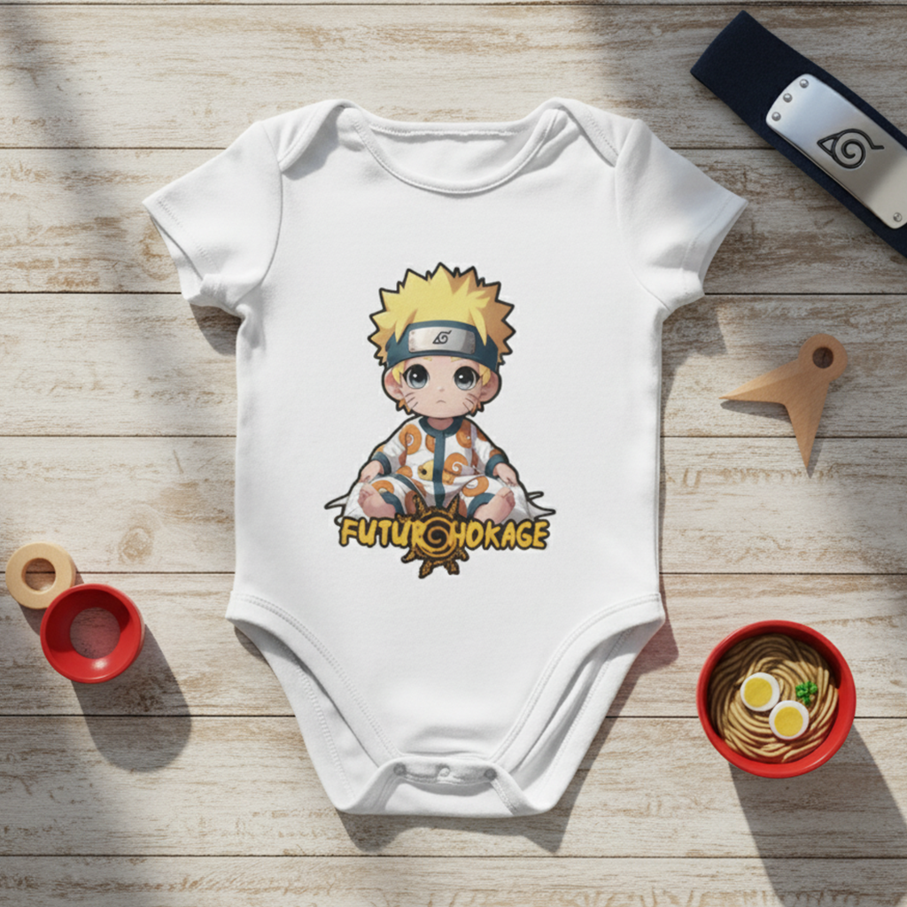 Body bébé Futur hokage "naruto" 1 Body bébé Futur hokage "naruto"