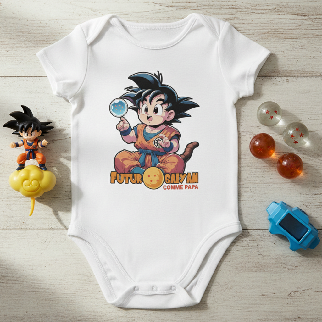 Body bébé Futur Saiyan "Son Goku" 1 Body bébé Futur Saiyan "Son Goku"