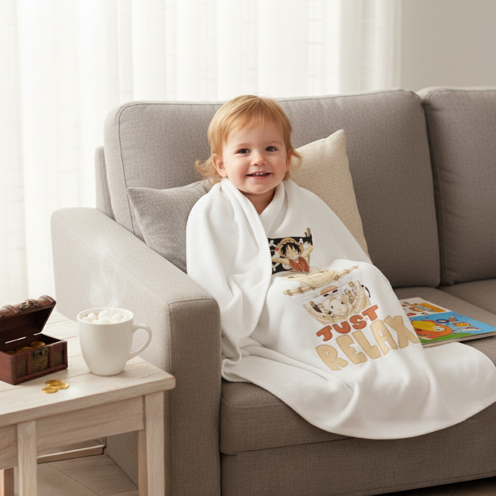 Plaid bébé One Piece “Just Relax” 3 Plaid bébé One Piece “Just Relax” – Image 3