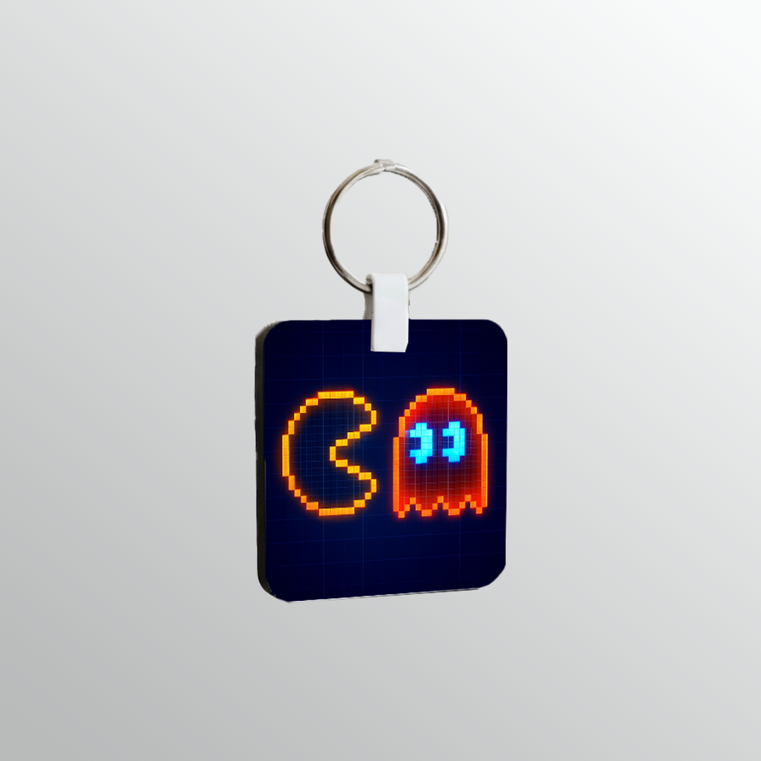 Porte-clé Pac-Man Carré 2 Porte-clé Pac-Man Carré – Image 2